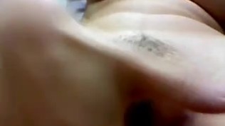 Young college asian korean touching herself
