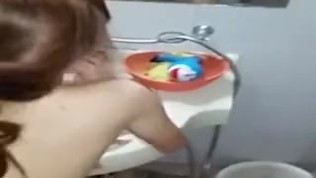 Skinny korean gf gets fucked from behind