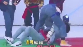 two korean men dry humping and having fun